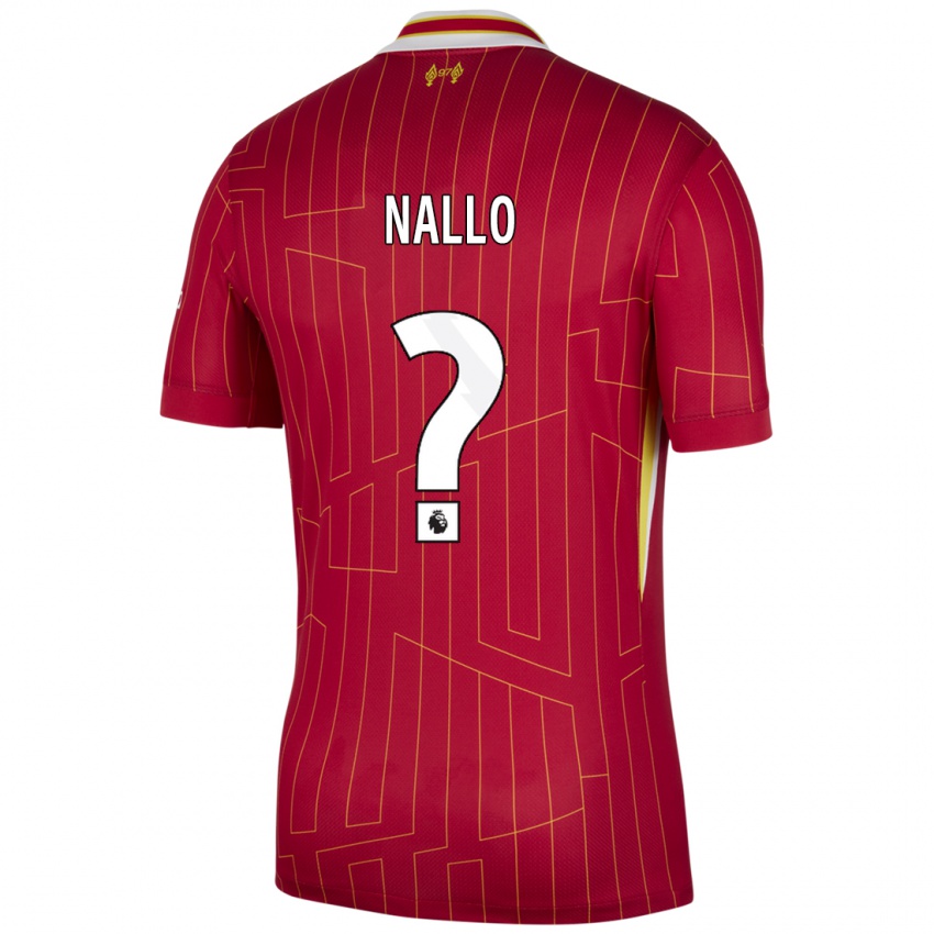 Niño Camiseta Amara Nallo #0 Rojo Amarillo Blanco 1ª Equipación 2024/25 La Camisa Perú