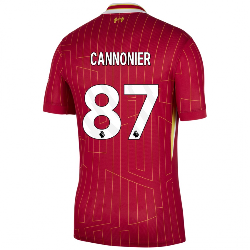 Niño Camiseta Oakley Cannonier #87 Rojo Amarillo Blanco 1ª Equipación 2024/25 La Camisa Perú