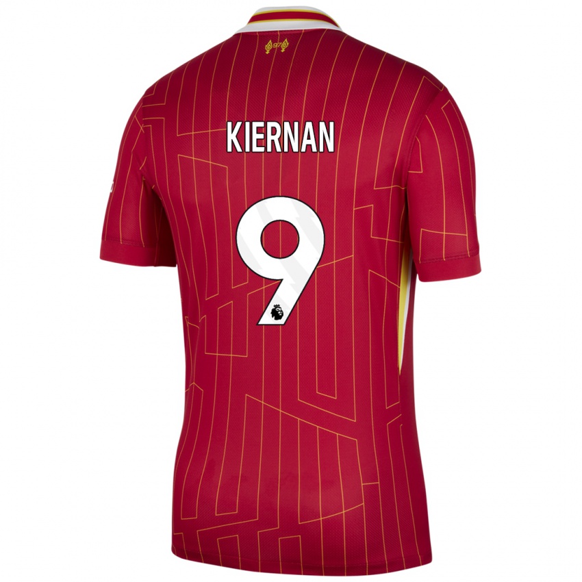 Niño Camiseta Leanne Kiernan #9 Rojo Amarillo Blanco 1ª Equipación 2024/25 La Camisa Perú