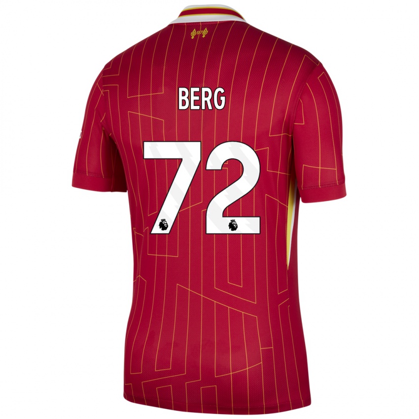 Niño Camiseta Sepp Van Den Berg #72 Rojo Amarillo Blanco 1ª Equipación 2024/25 La Camisa Perú