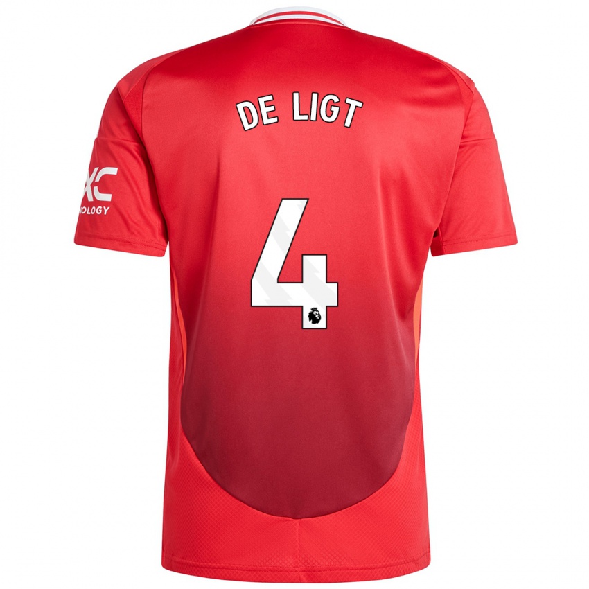 Niño Camiseta Matthijs De Ligt #4 Rojo Brillante 1ª Equipación 2024/25 La Camisa Perú