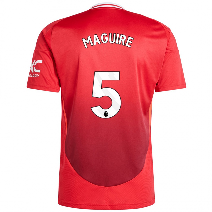 Niño Camiseta Harry Maguire #5 Rojo Brillante 1ª Equipación 2024/25 La Camisa Perú