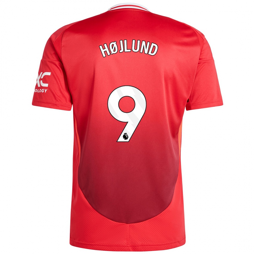 Niño Camiseta Rasmus Højlund #9 Rojo Brillante 1ª Equipación 2024/25 La Camisa Perú