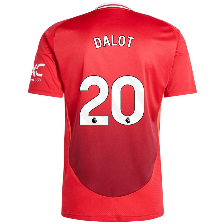 Niño Camiseta Diogo Dalot #20 Rojo Brillante 1ª Equipación 2024/25 La Camisa Perú