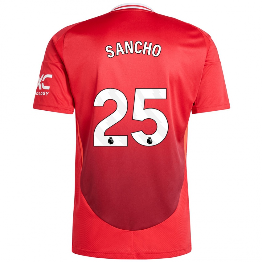 Niño Camiseta Jadon Sancho #25 Rojo Brillante 1ª Equipación 2024/25 La Camisa Perú