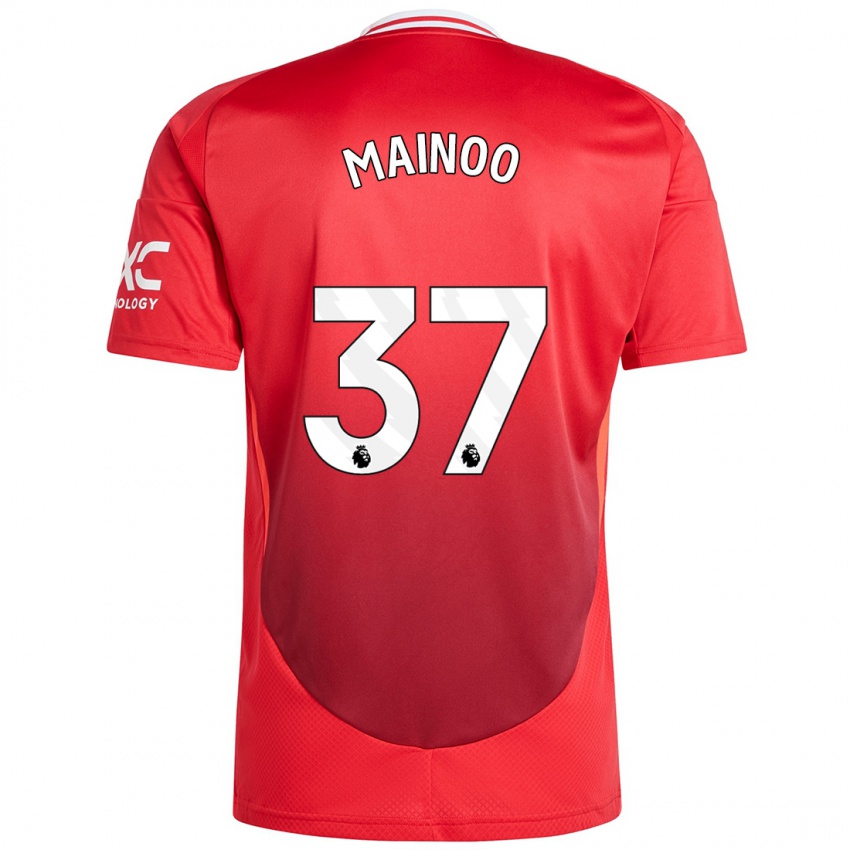 Niño Camiseta Kobbie Mainoo #37 Rojo Brillante 1ª Equipación 2024/25 La Camisa Perú