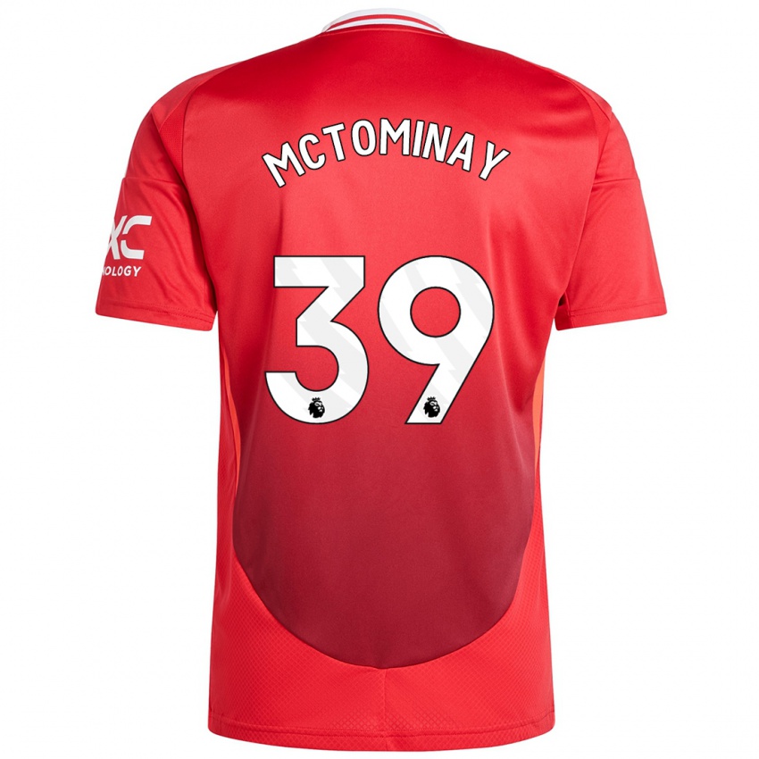 Niño Camiseta Scott Mctominay #39 Rojo Brillante 1ª Equipación 2024/25 La Camisa Perú