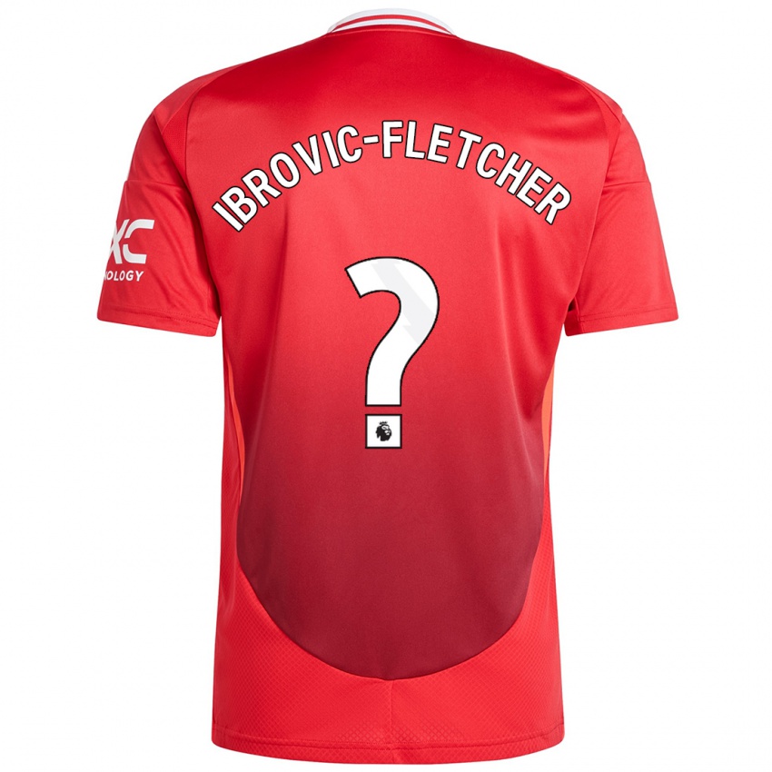 Niño Camiseta Edward Ibrovic-Fletcher #0 Rojo Brillante 1ª Equipación 2024/25 La Camisa Perú