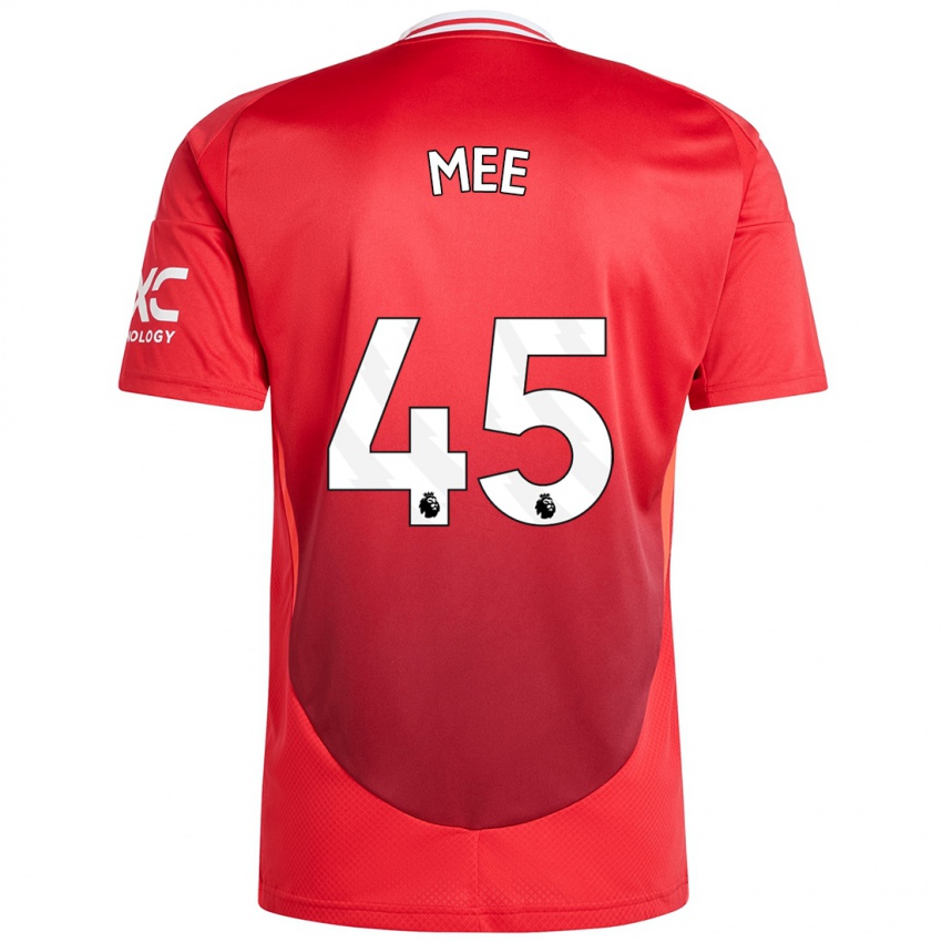 Niño Camiseta Dermot Mee #45 Rojo Brillante 1ª Equipación 2024/25 La Camisa Perú