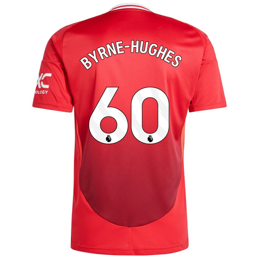 Niño Camiseta Cameron Byrne-Hughes #60 Rojo Brillante 1ª Equipación 2024/25 La Camisa Perú