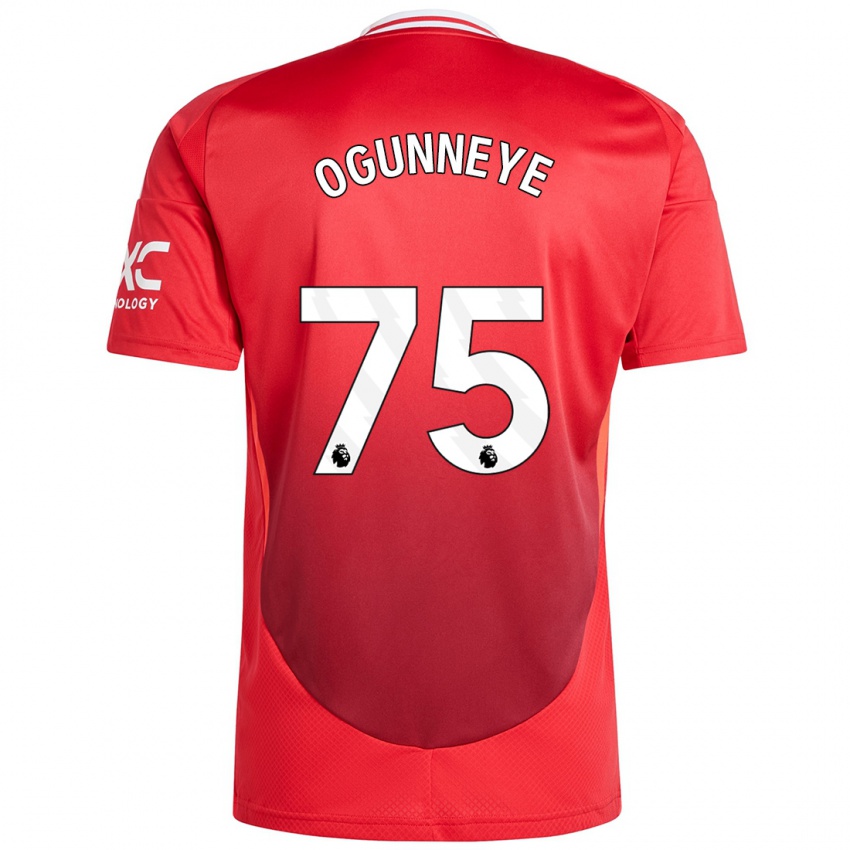 Niño Camiseta Habeeb Ogunneye #75 Rojo Brillante 1ª Equipación 2024/25 La Camisa Perú