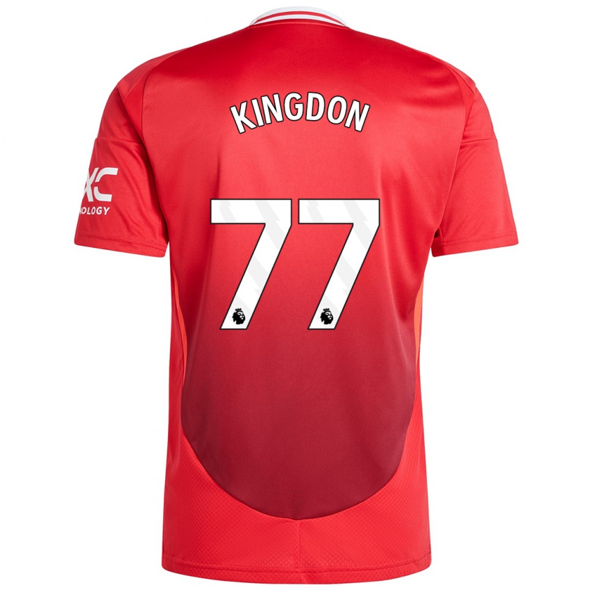 Niño Camiseta Jack Kingdon #77 Rojo Brillante 1ª Equipación 2024/25 La Camisa Perú