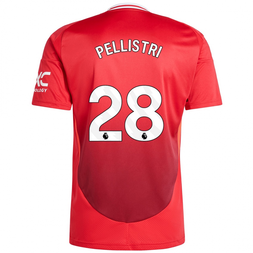 Niño Camiseta Facundo Pellistri #28 Rojo Brillante 1ª Equipación 2024/25 La Camisa Perú