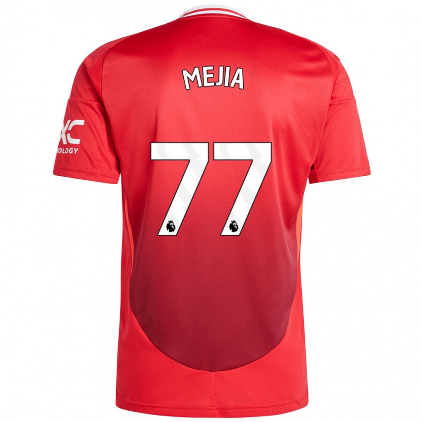 Niño Camiseta Mateo Mejia #77 Rojo Brillante 1ª Equipación 2024/25 La Camisa Perú