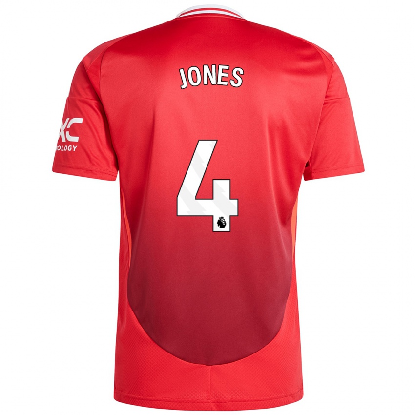 Niño Camiseta Phil Jones #4 Rojo Brillante 1ª Equipación 2024/25 La Camisa Perú