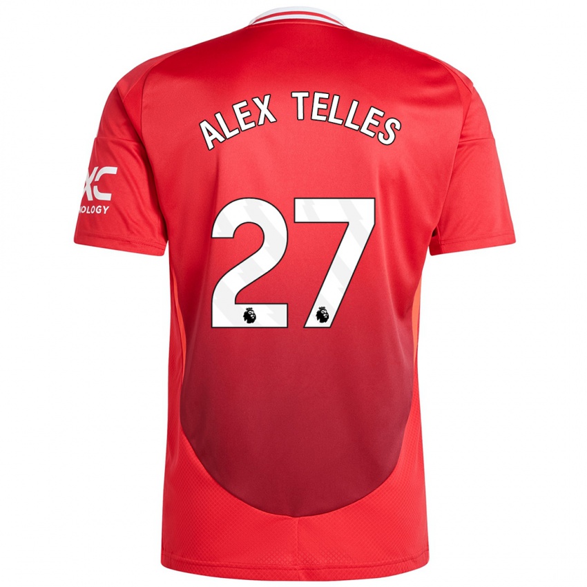 Niño Camiseta Alex Nicolao Telles #27 Rojo Brillante 1ª Equipación 2024/25 La Camisa Perú