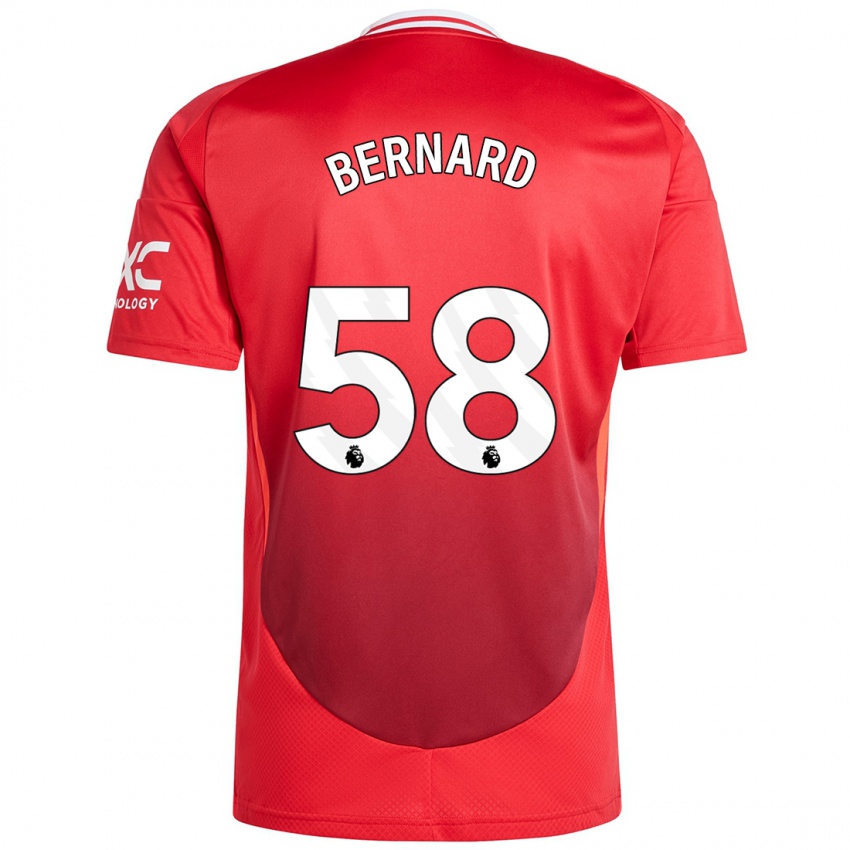 Niño Camiseta Bernard #58 Rojo Brillante 1ª Equipación 2024/25 La Camisa Perú