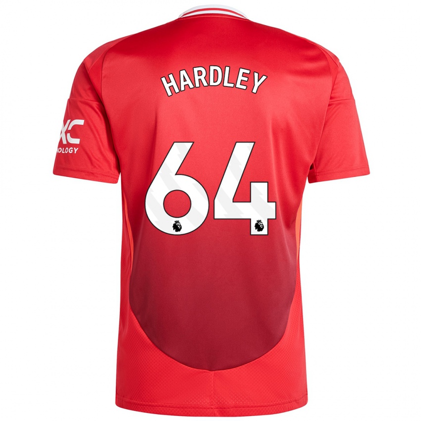 Niño Camiseta Bjorn Hardley #64 Rojo Brillante 1ª Equipación 2024/25 La Camisa Perú