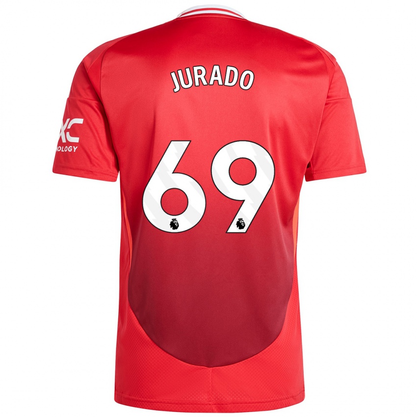 Niño Camiseta Marc Jurado #69 Rojo Brillante 1ª Equipación 2024/25 La Camisa Perú