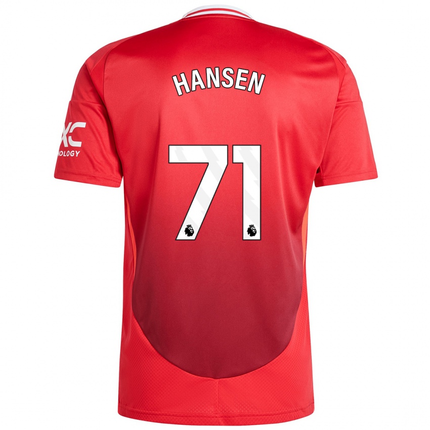 Niño Camiseta Isak Hansen-Aaroen #71 Rojo Brillante 1ª Equipación 2024/25 La Camisa Perú