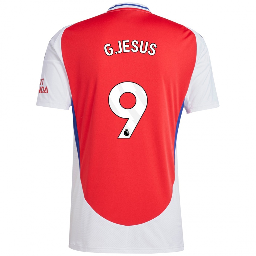 Niño Camiseta Gabriel Jesus #9 Rojo Blanco 1ª Equipación 2024/25 La Camisa Perú