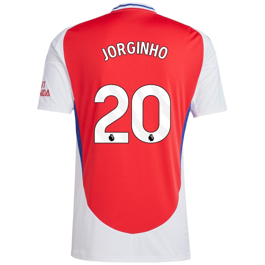 Niño Camiseta Jorginho #20 Rojo Blanco 1ª Equipación 2024/25 La Camisa Perú