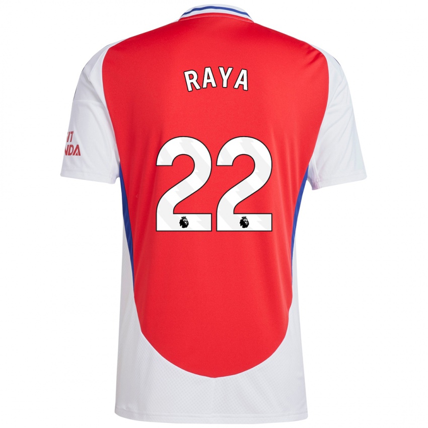 Niño Camiseta David Raya #22 Rojo Blanco 1ª Equipación 2024/25 La Camisa Perú