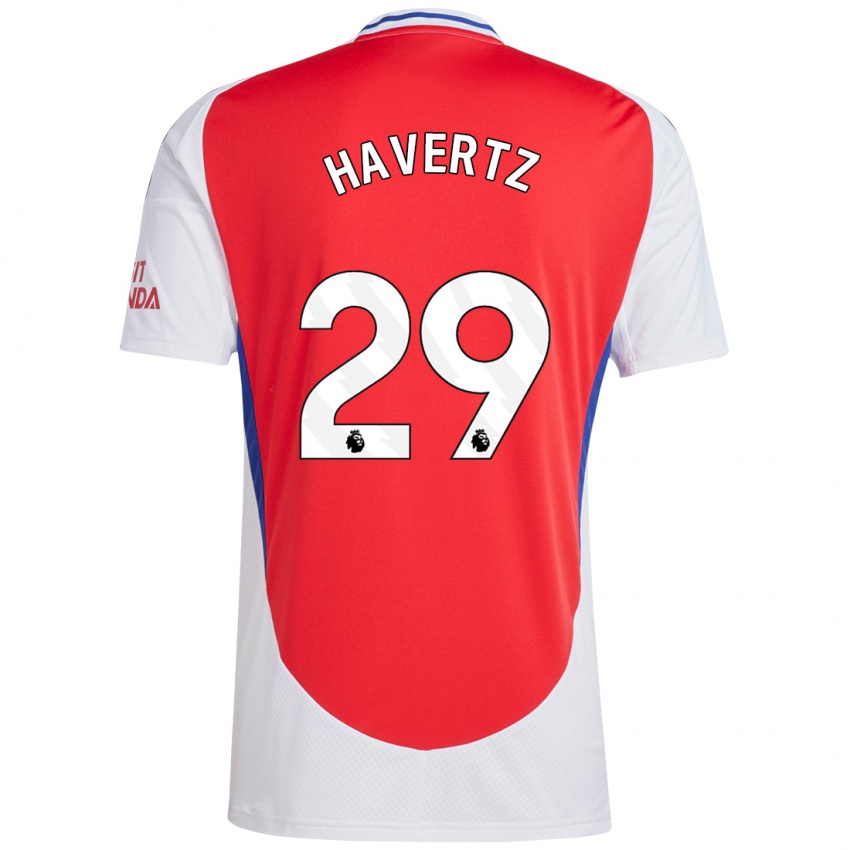 Niño Camiseta Kai Havertz #29 Rojo Blanco 1ª Equipación 2024/25 La Camisa Perú