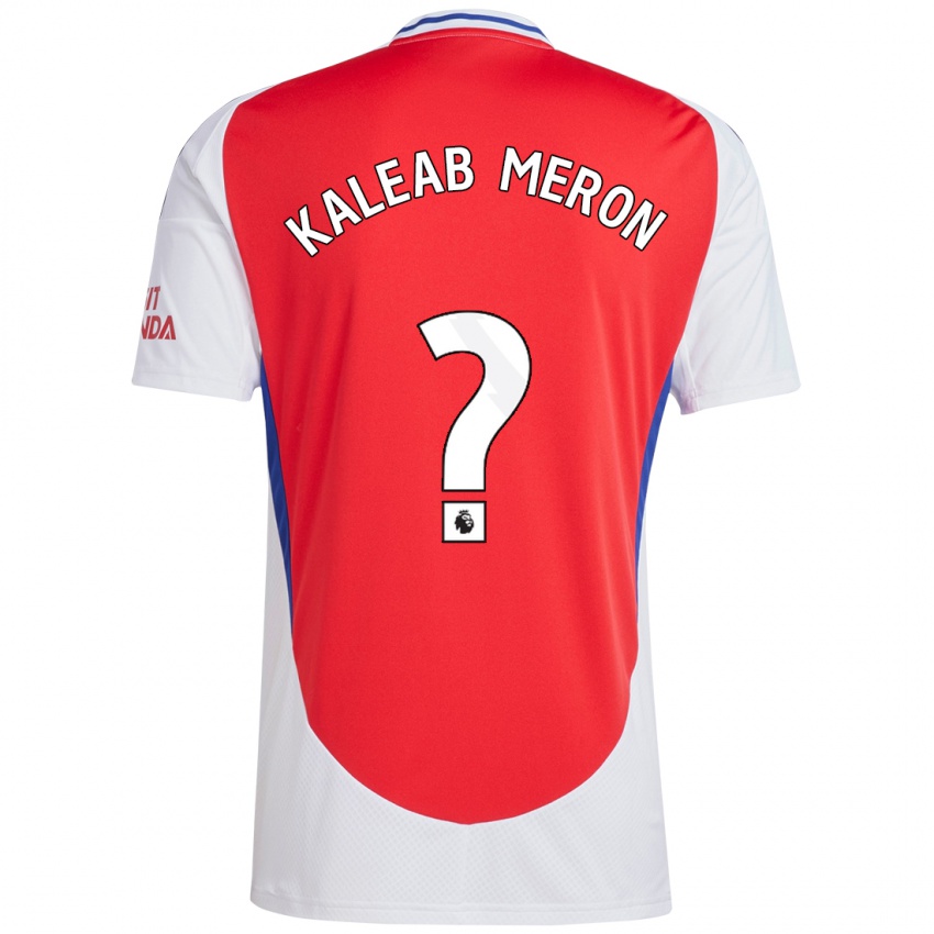 Niño Camiseta Kaleab Meron #0 Rojo Blanco 1ª Equipación 2024/25 La Camisa Perú