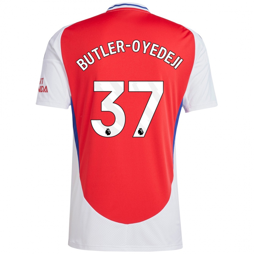 Niño Camiseta Nathan Butler-Oyedeji #37 Rojo Blanco 1ª Equipación 2024/25 La Camisa Perú