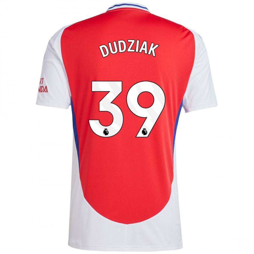 Niño Camiseta Harrison Dudziak #39 Rojo Blanco 1ª Equipación 2024/25 La Camisa Perú