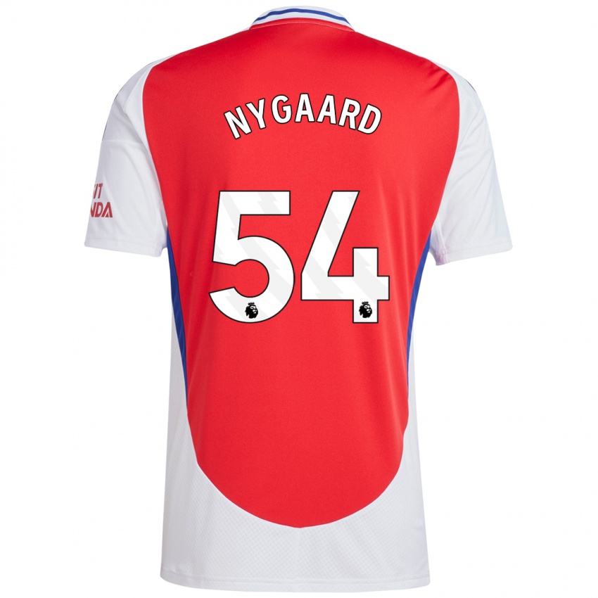 Niño Camiseta Lucas Nygaard #54 Rojo Blanco 1ª Equipación 2024/25 La Camisa Perú