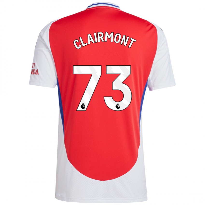 Niño Camiseta Reece Clairmont #73 Rojo Blanco 1ª Equipación 2024/25 La Camisa Perú