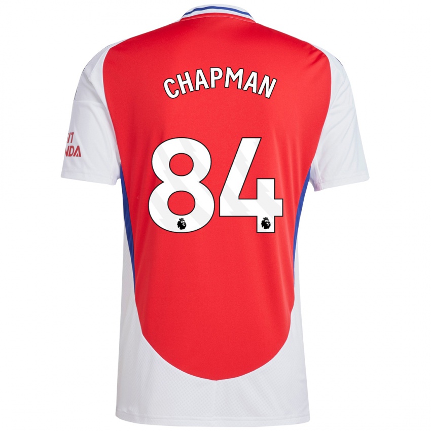 Niño Camiseta Samuel Chapman #84 Rojo Blanco 1ª Equipación 2024/25 La Camisa Perú