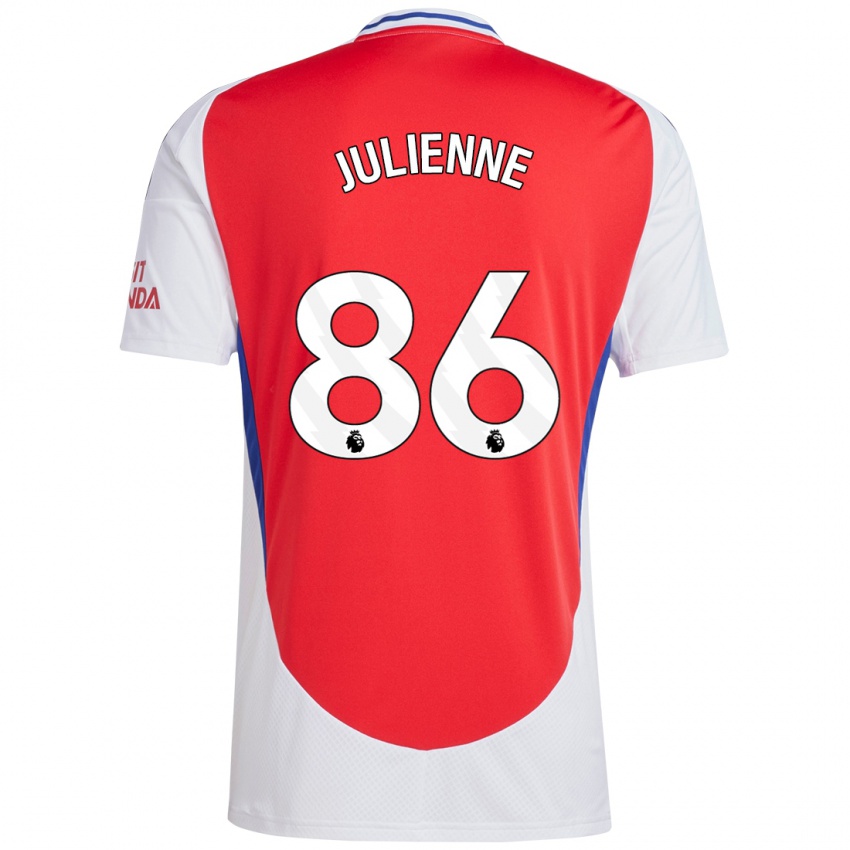 Niño Camiseta Theo Julienne #86 Rojo Blanco 1ª Equipación 2024/25 La Camisa Perú