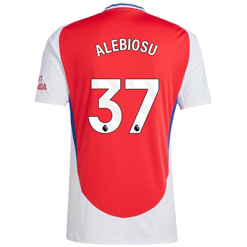 Niño Camiseta Ryan Alebiosu #37 Rojo Blanco 1ª Equipación 2024/25 La Camisa Perú