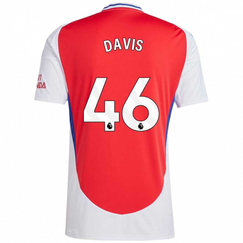 Niño Camiseta Timi Davis #46 Rojo Blanco 1ª Equipación 2024/25 La Camisa Perú