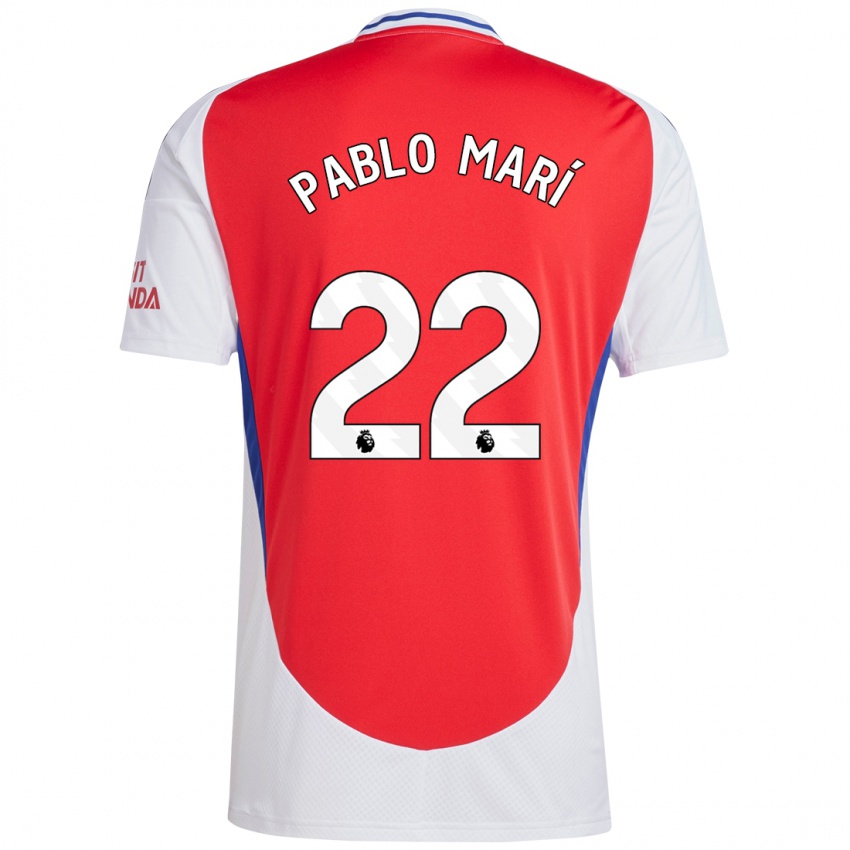 Niño Camiseta Pablo Mari #22 Rojo Blanco 1ª Equipación 2024/25 La Camisa Perú