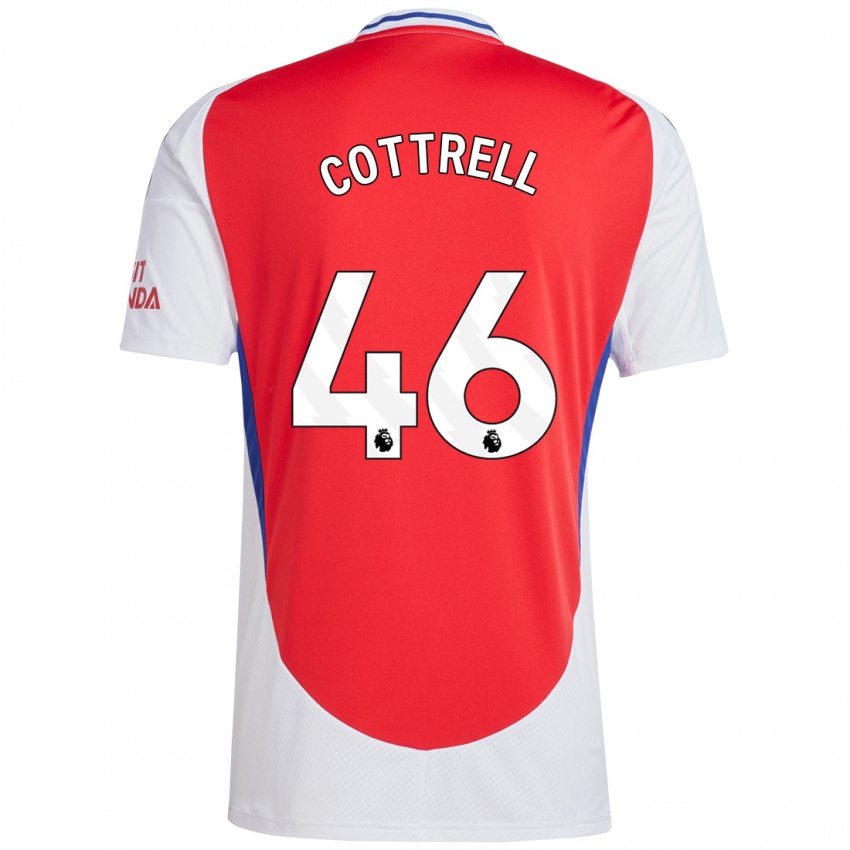 Niño Camiseta Ben Cottrell #46 Rojo Blanco 1ª Equipación 2024/25 La Camisa Perú