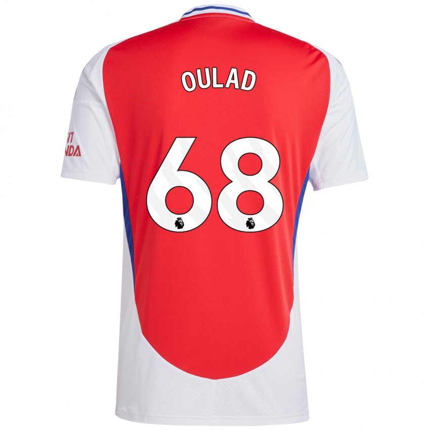 Niño Camiseta Salah-Eddine Oulad M'hand #68 Rojo Blanco 1ª Equipación 2024/25 La Camisa Perú