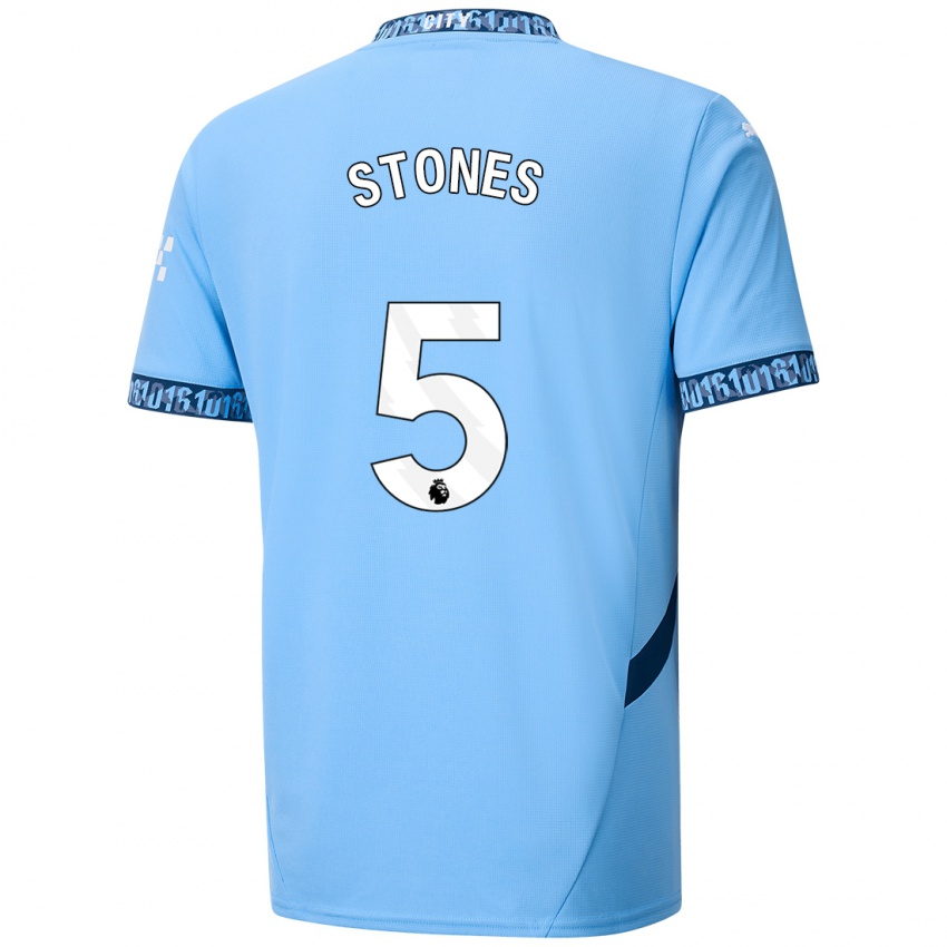 Niño Camiseta John Stones #5 Azul Marino 1ª Equipación 2024/25 La Camisa Perú