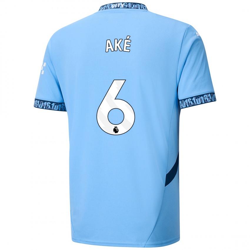 Niño Camiseta Nathan Ake #6 Azul Marino 1ª Equipación 2024/25 La Camisa Perú