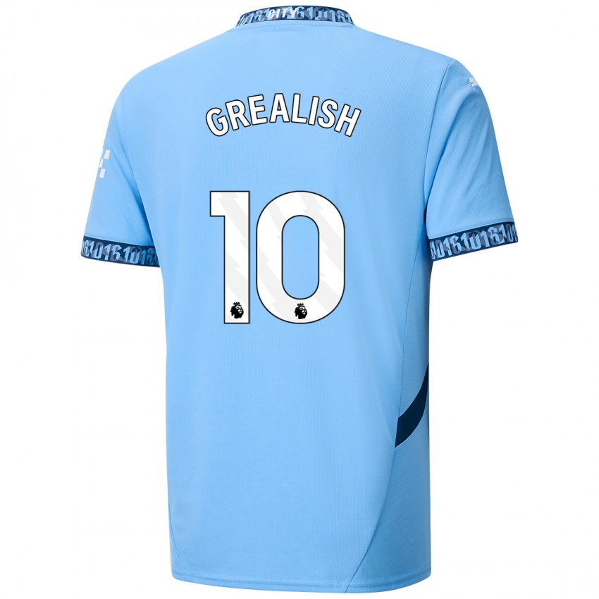 Niño Camiseta Jack Grealish #10 Azul Marino 1ª Equipación 2024/25 La Camisa Perú