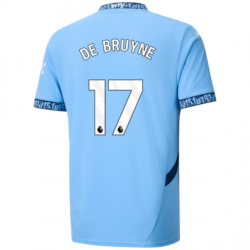 Niño Camiseta Kevin De Bruyne #17 Azul Marino 1ª Equipación 2024/25 La Camisa Perú