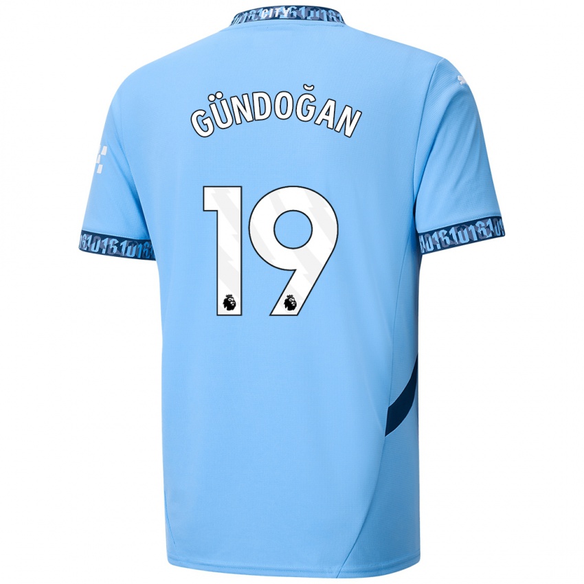 Niño Camiseta Ilkay Gundogan #19 Azul Marino 1ª Equipación 2024/25 La Camisa Perú