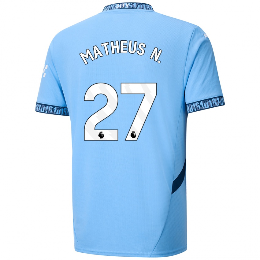 Niño Camiseta Matheus Nunes #27 Azul Marino 1ª Equipación 2024/25 La Camisa Perú