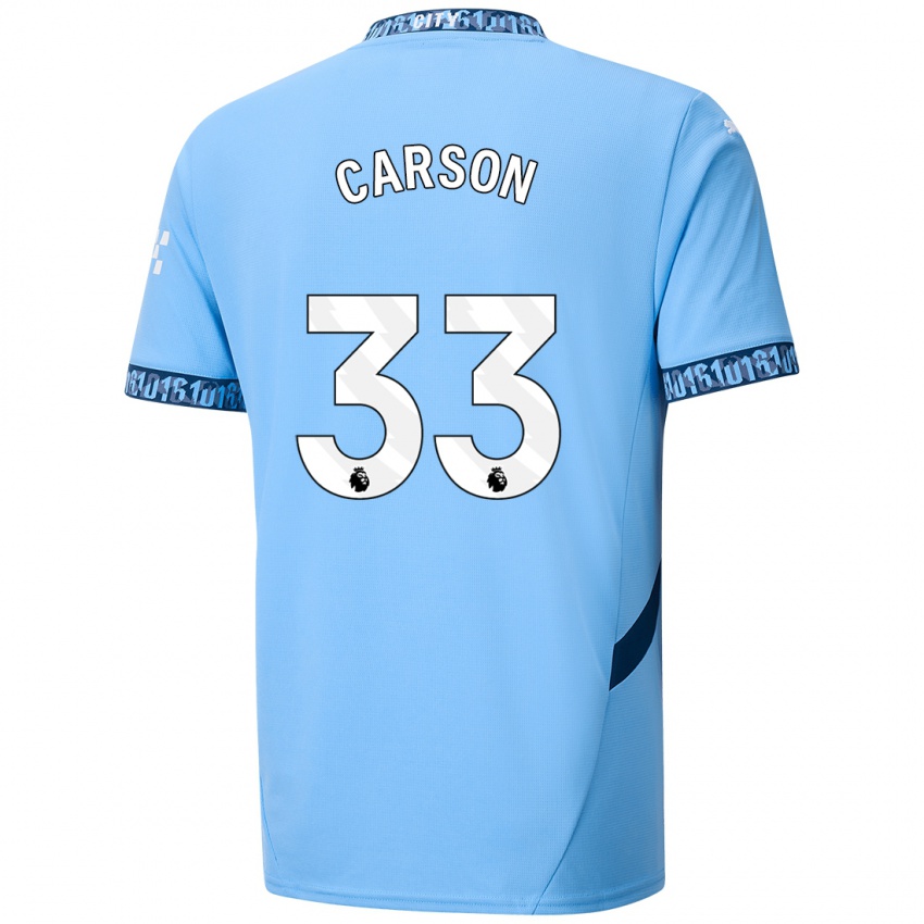 Niño Camiseta Scott Carson #33 Azul Marino 1ª Equipación 2024/25 La Camisa Perú