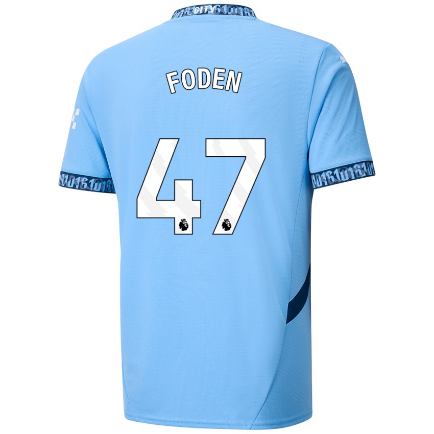 Niño Camiseta Phil Foden #47 Azul Marino 1ª Equipación 2024/25 La Camisa Perú