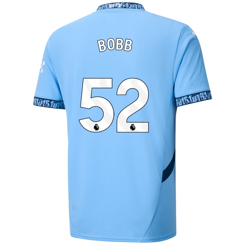 Niño Camiseta Oscar Bobb #52 Azul Marino 1ª Equipación 2024/25 La Camisa Perú