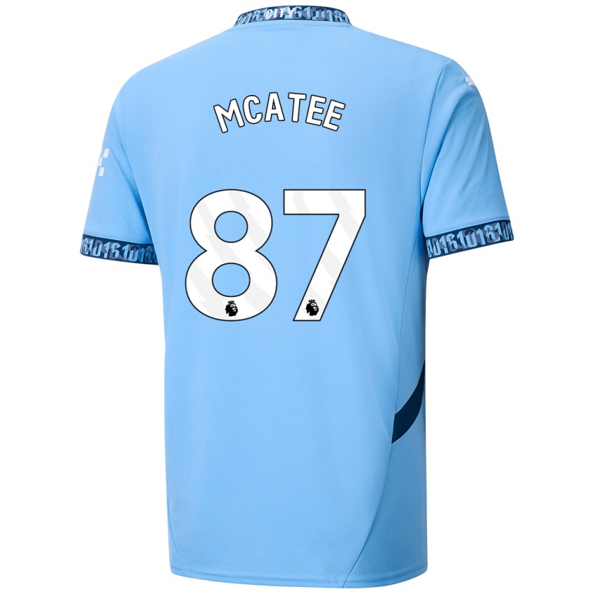 Niño Camiseta James Mcatee #87 Azul Marino 1ª Equipación 2024/25 La Camisa Perú